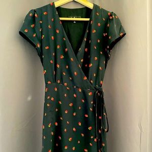 Strawberry wrap dress